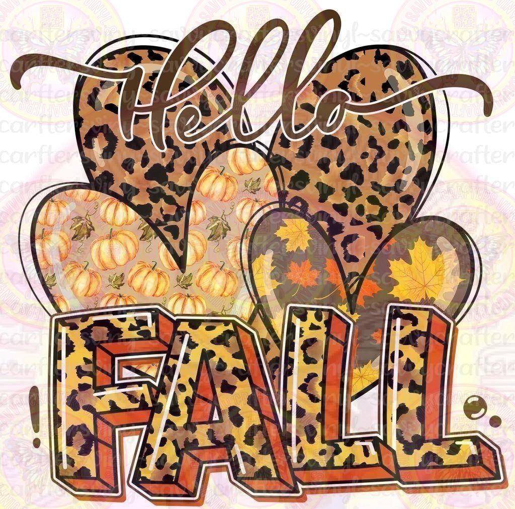 Hello Fall Heart Trio - Savvy Crafters Vinyl & Gifts