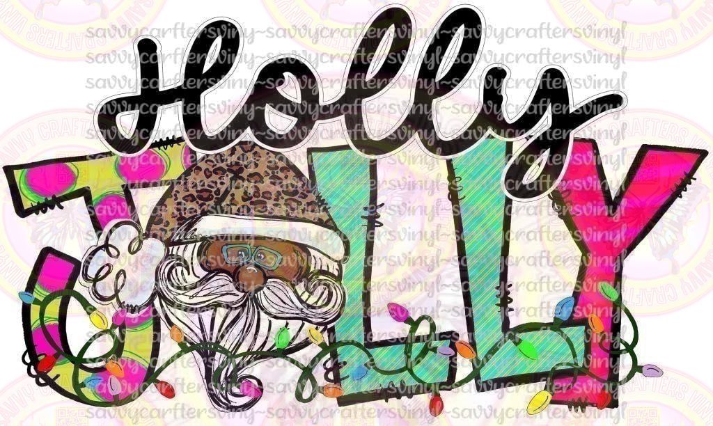 Holly Jolly Black Santa - Savvy Crafters Vinyl & Gifts