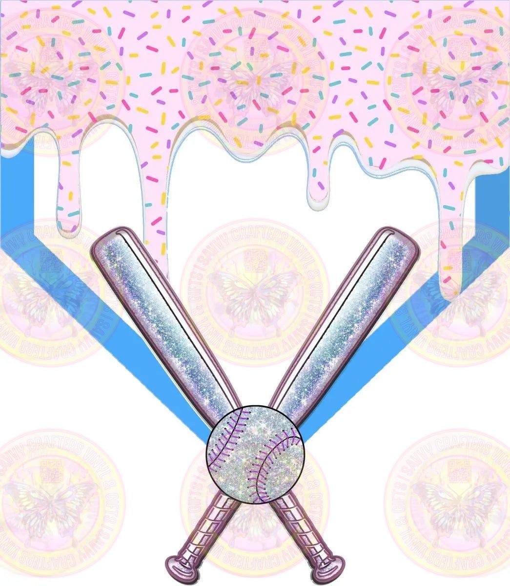 Homeplate Drip Sprinkles Pink - Savvy Crafters Vinyl & Gifts
