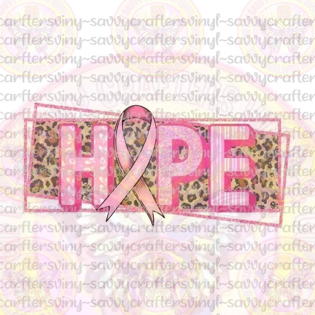 Hope Cheetah Rectangle - Savvy Crafters Vinyl & Gifts