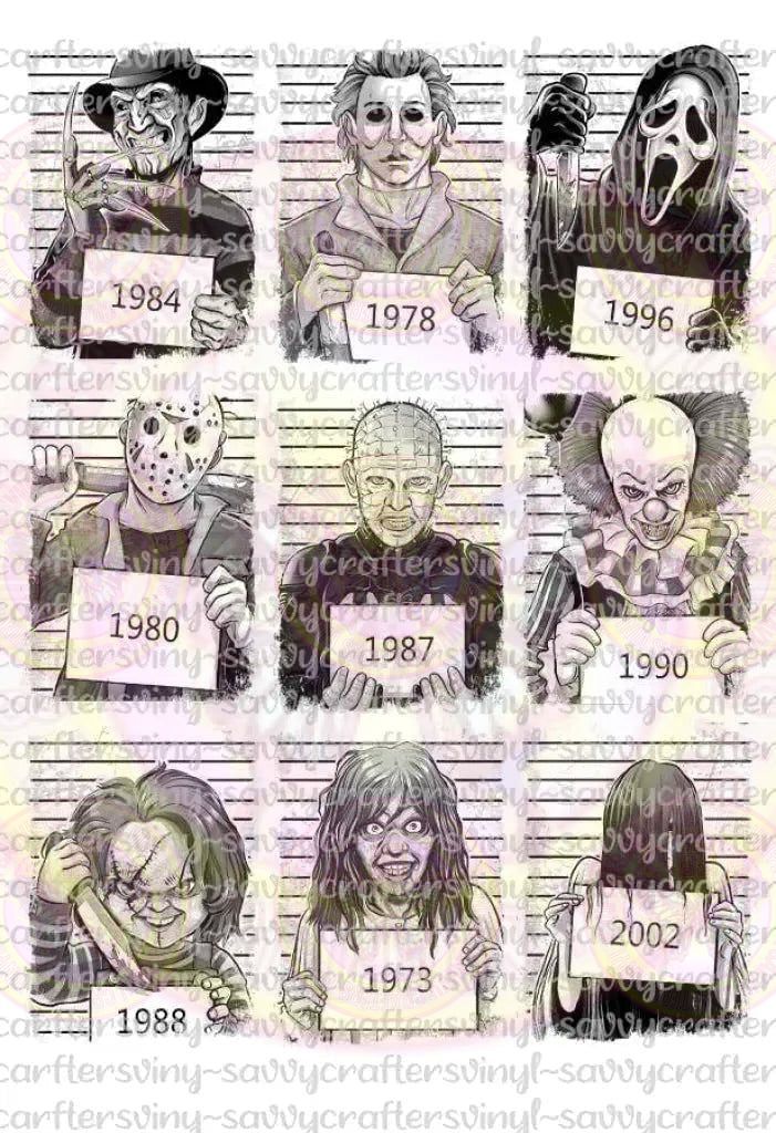 Horror Mugshots B&W - Savvy Crafters Vinyl & Gifts
