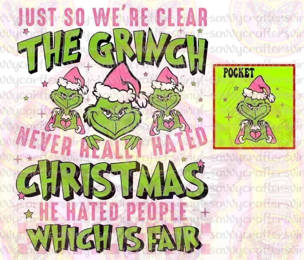 I Hate People Grinch Pink - Savvy Crafters Vinyl & Gifts