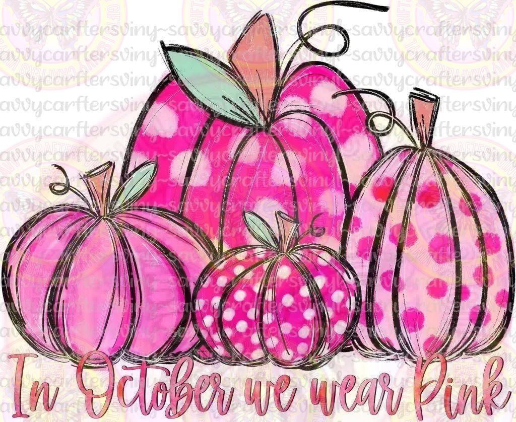 In October Pink Pumpkins 4 - Savvy Crafters Vinyl & Gifts