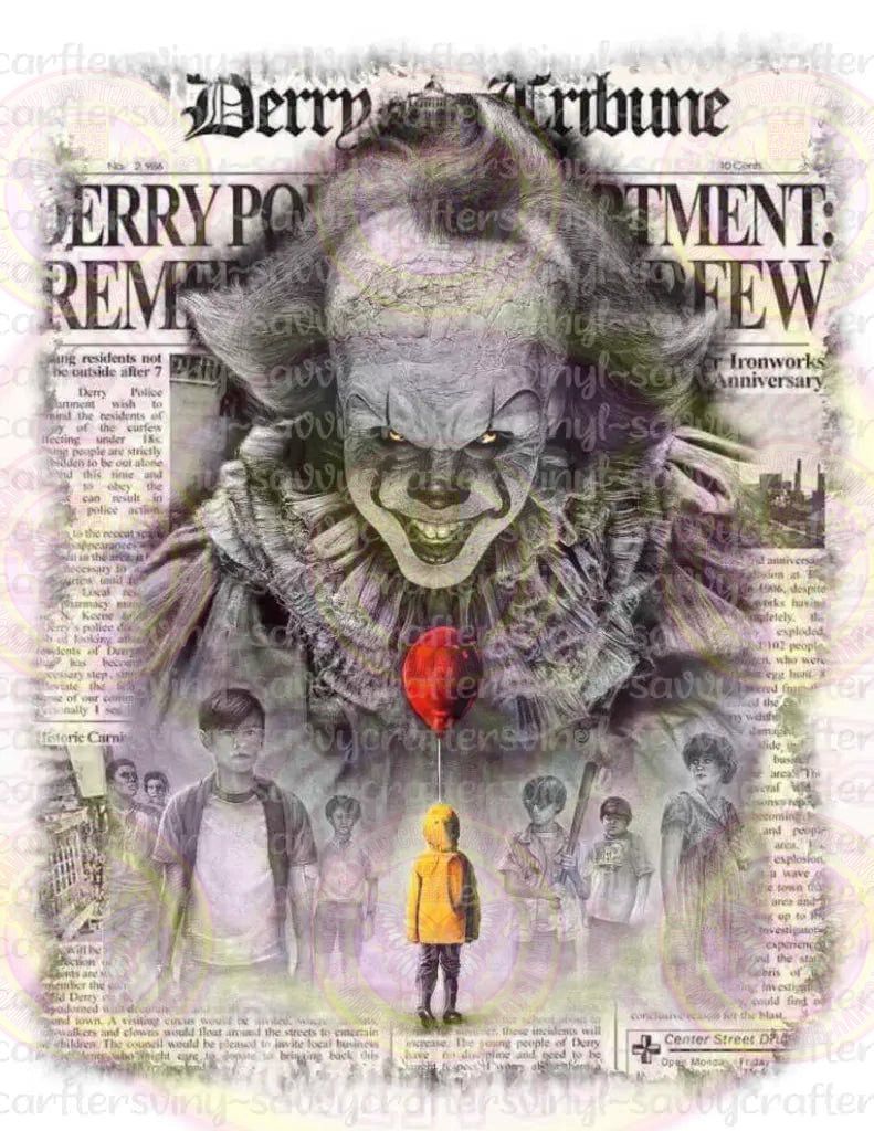 It Derry Magazine Horror B&W - Savvy Crafters Vinyl & Gifts
