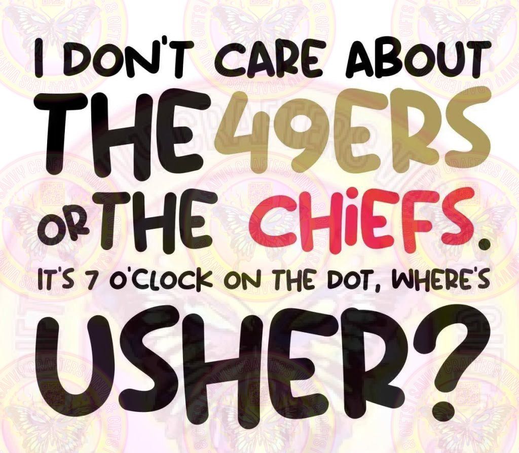 It's seven O'clock on the dot where's Usher Black - Savvy Crafters Vinyl & Gifts