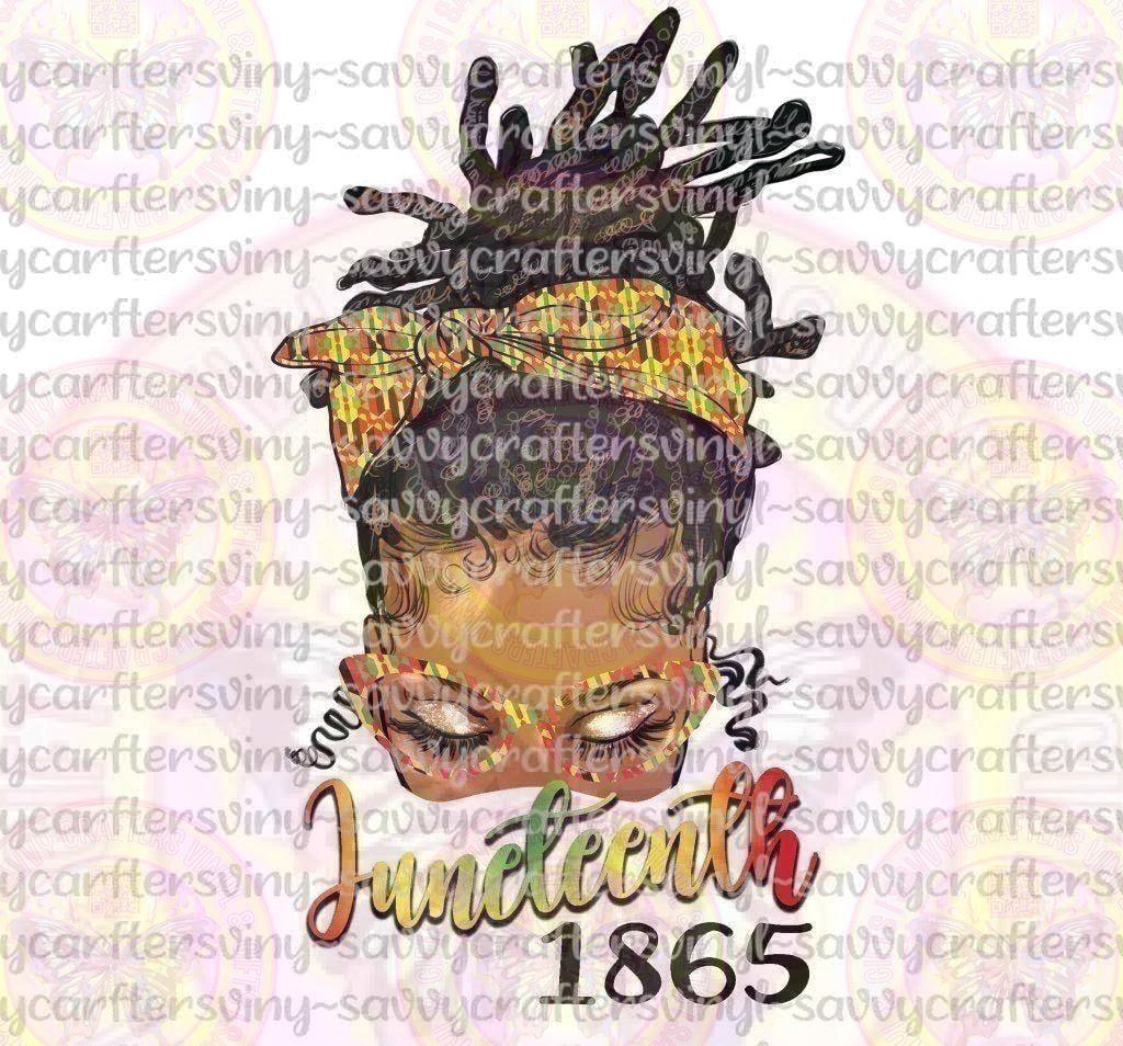 Juneteenth 1865 Locs Hair woman - Savvy Crafters Vinyl & Gifts