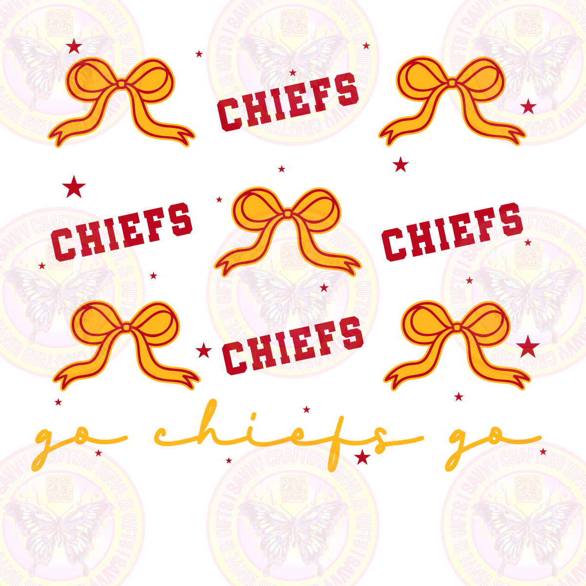 KC Chiefs Coquette Bows - Savvy Crafters Vinyl & Gifts