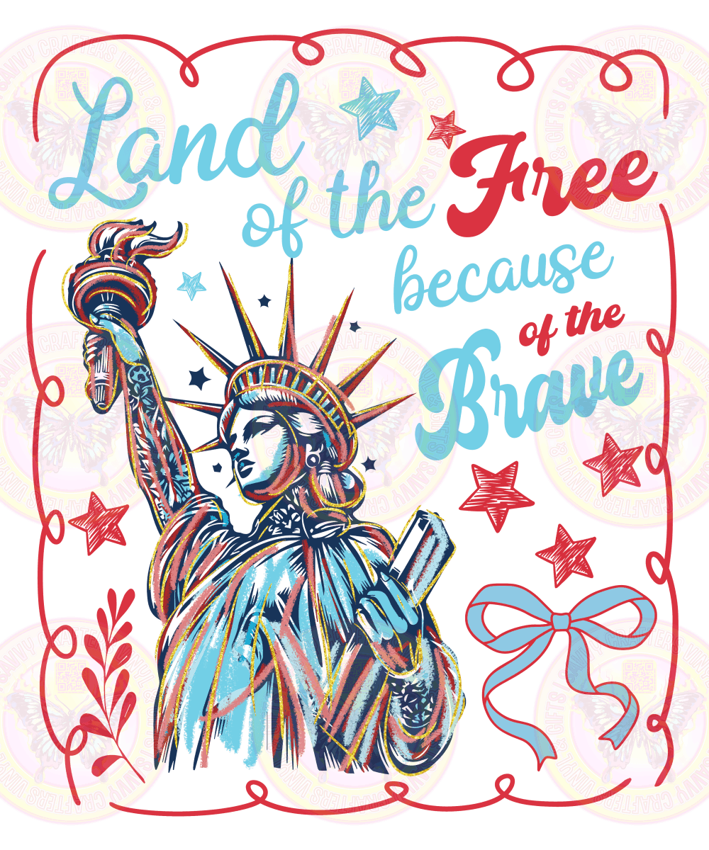 Land of the Free Boho Vintage - Savvy Crafters Vinyl & Gifts