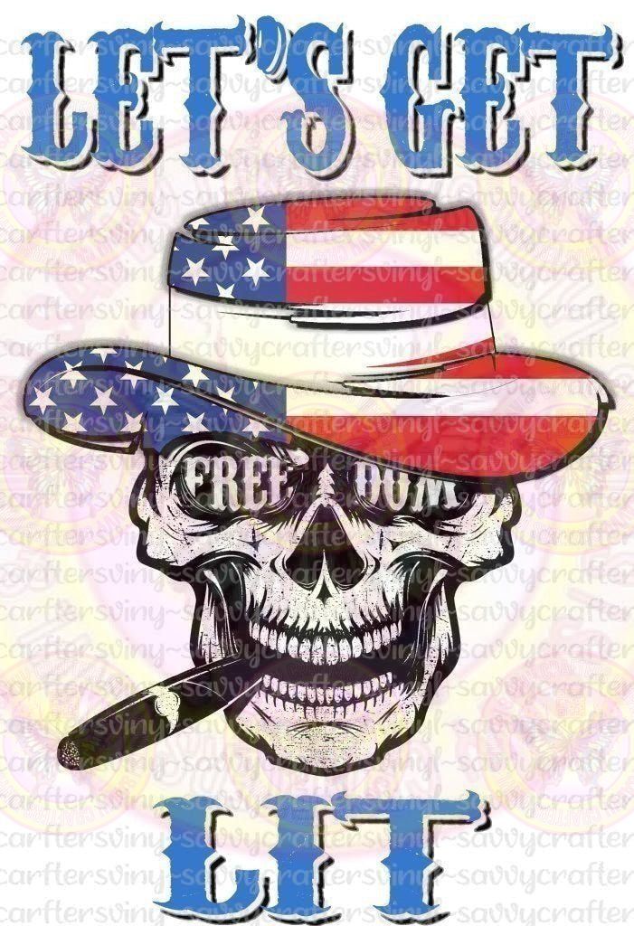 Let's Get Lit Skull - Savvy Crafters Vinyl & Gifts