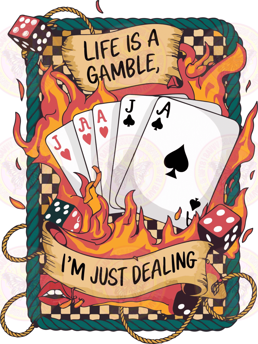 Life is a Gamble Checker - Savvy Crafters Vinyl & Gifts