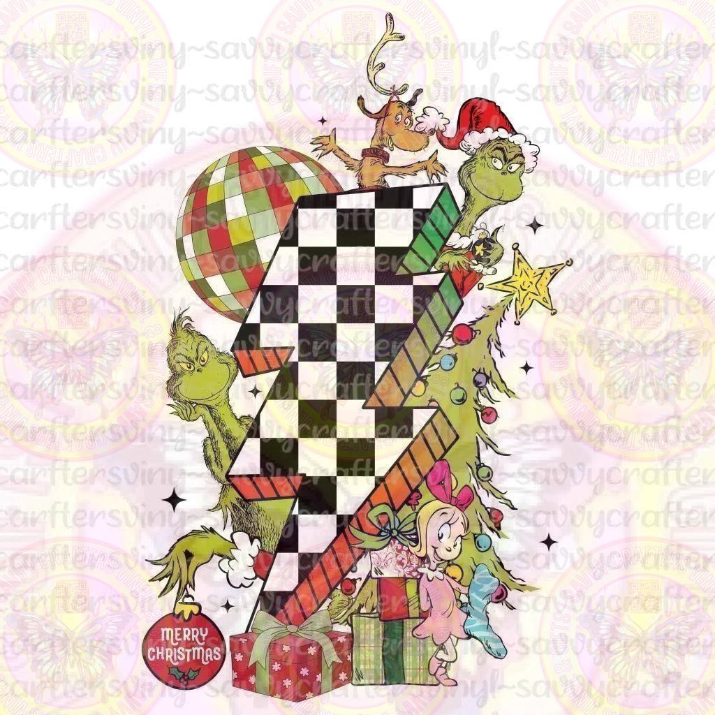Lighting Bolt Grinchy - Savvy Crafters Vinyl & Gifts