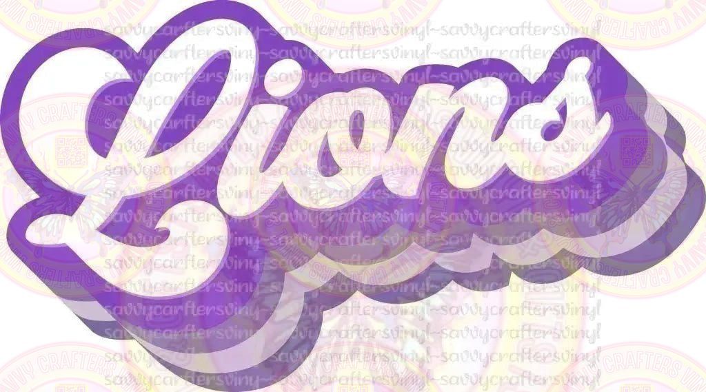 Lions Purple - Savvy Crafters Vinyl & Gifts