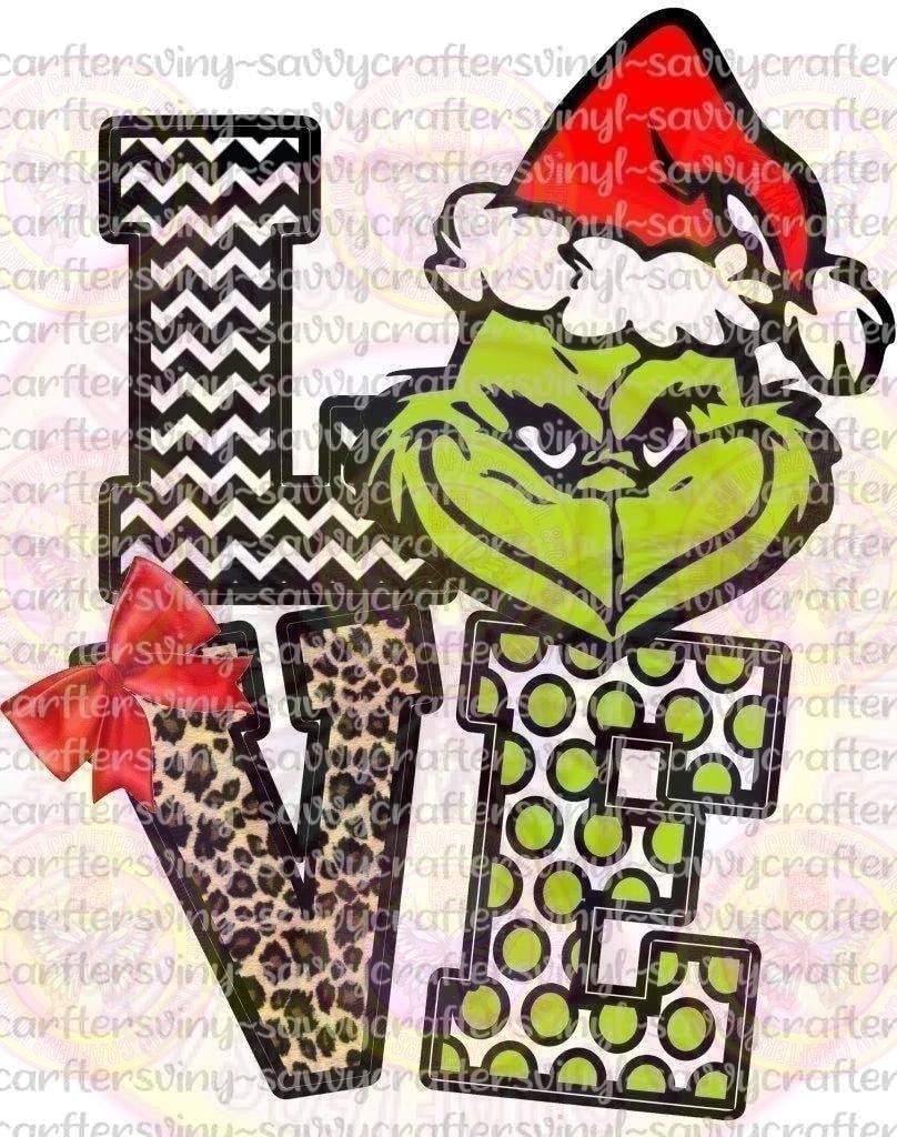 LOVE Grinch Face - Savvy Crafters Vinyl & Gifts