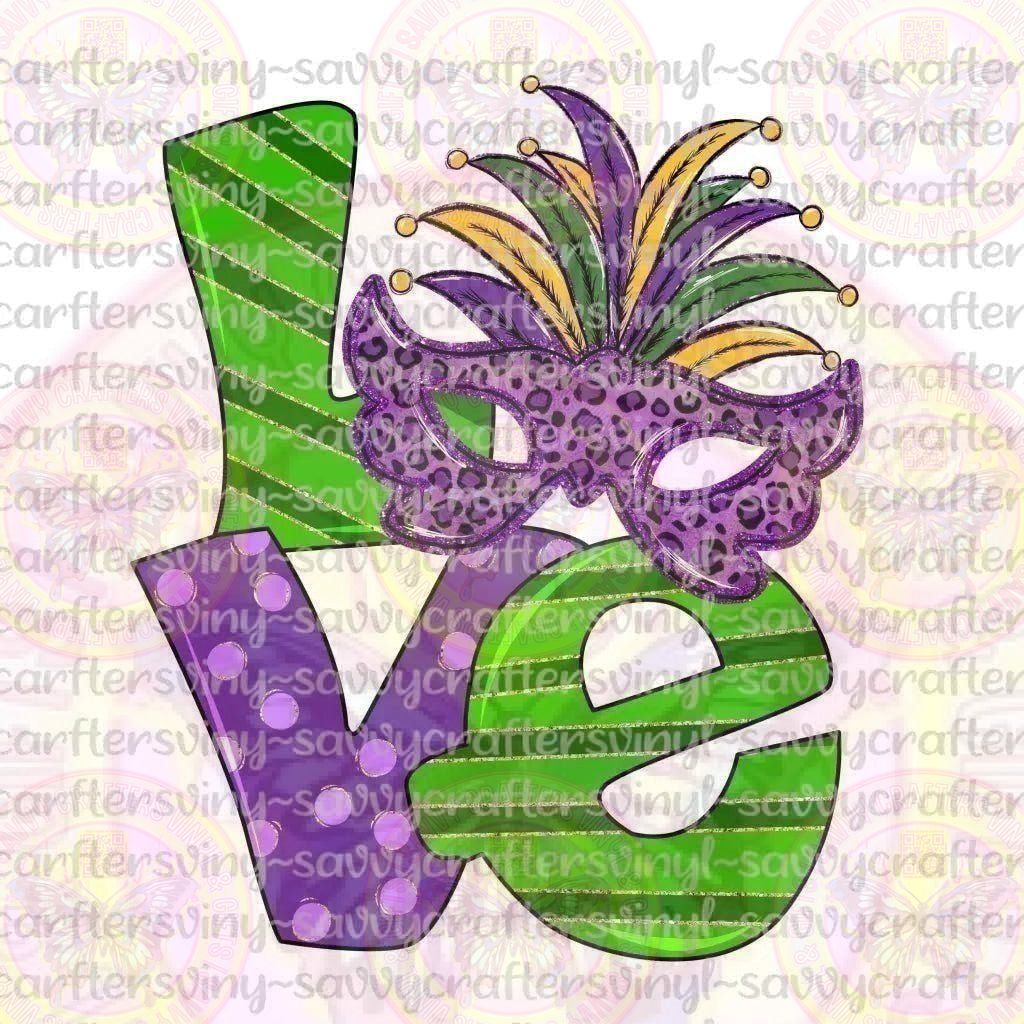 LOVE Mardi Gras - Savvy Crafters Vinyl & Gifts