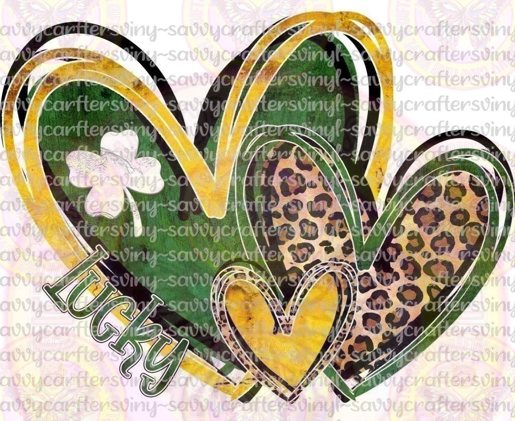 Lucky Heart Gold St. Patrick's Day - Savvy Crafters Vinyl & Gifts