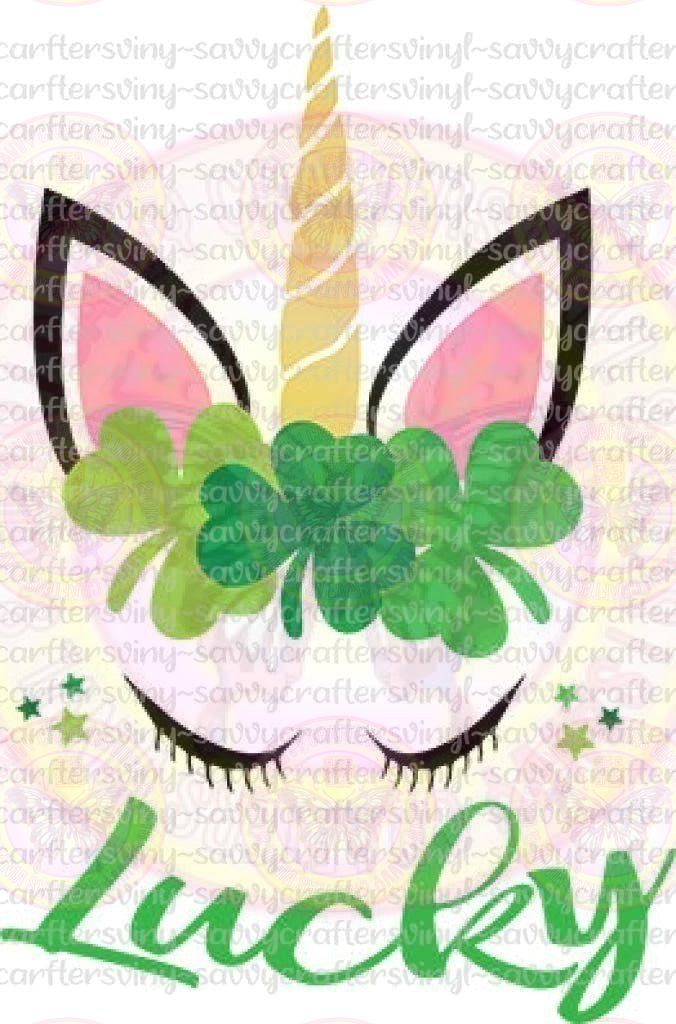 Lucky Unicorn St. Patrick's Day - Savvy Crafters Vinyl & Gifts