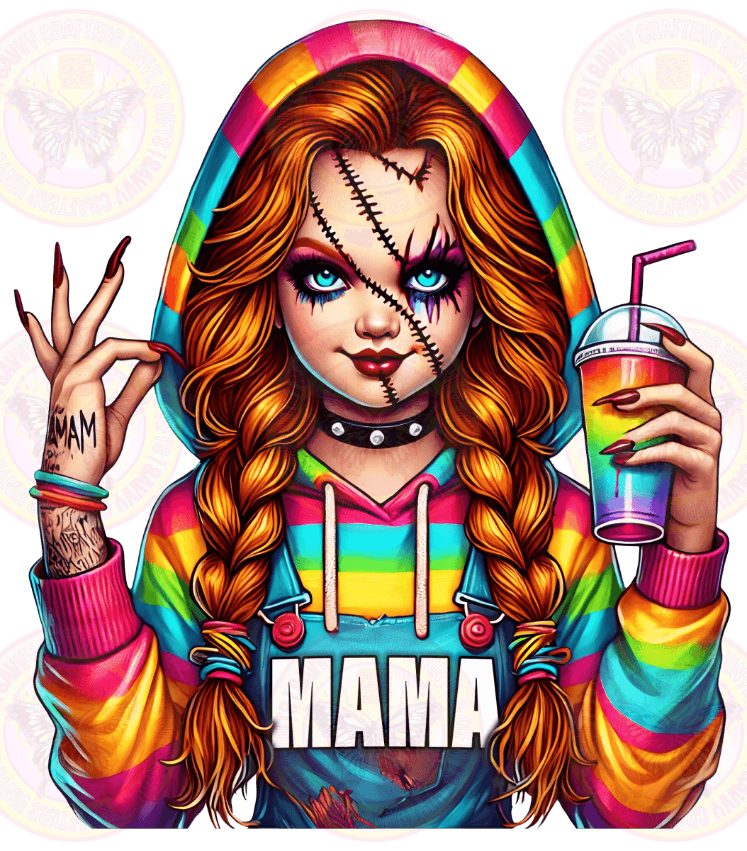 MAMA Creepy Doll Come Alive Halloween - Savvy Crafters Vinyl & Gifts