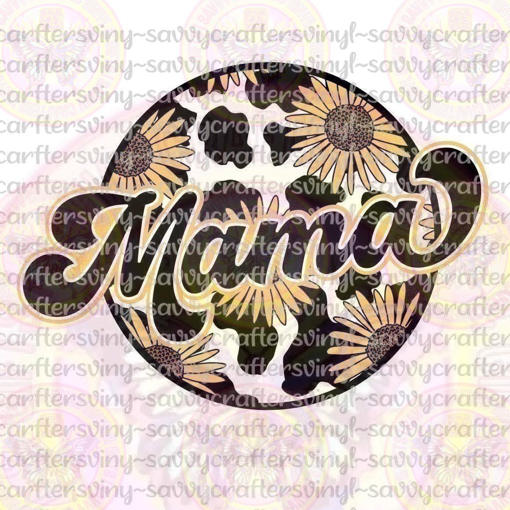 Mama Daisy Cow Print - Savvy Crafters Vinyl & Gifts