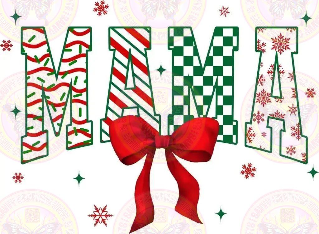 MAMA Doodle Christmas Coquette - Savvy Crafters Vinyl & Gifts