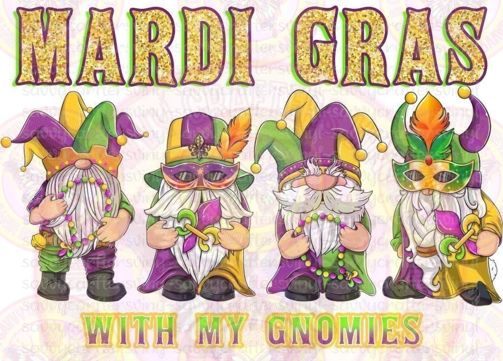 Mardi Gras Gnomes - Savvy Crafters Vinyl & Gifts
