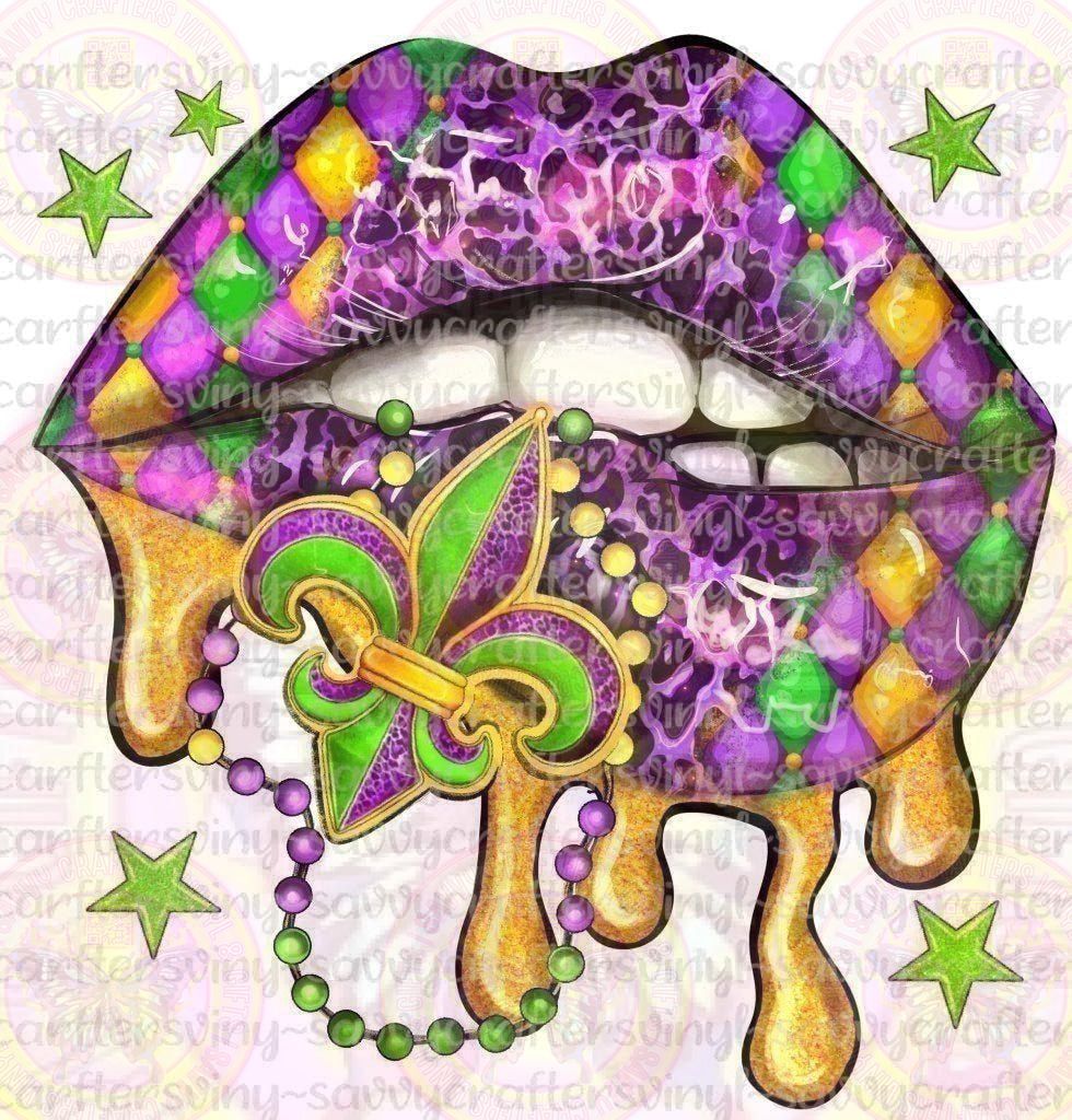 Mardi Gras Lips - Savvy Crafters Vinyl & Gifts