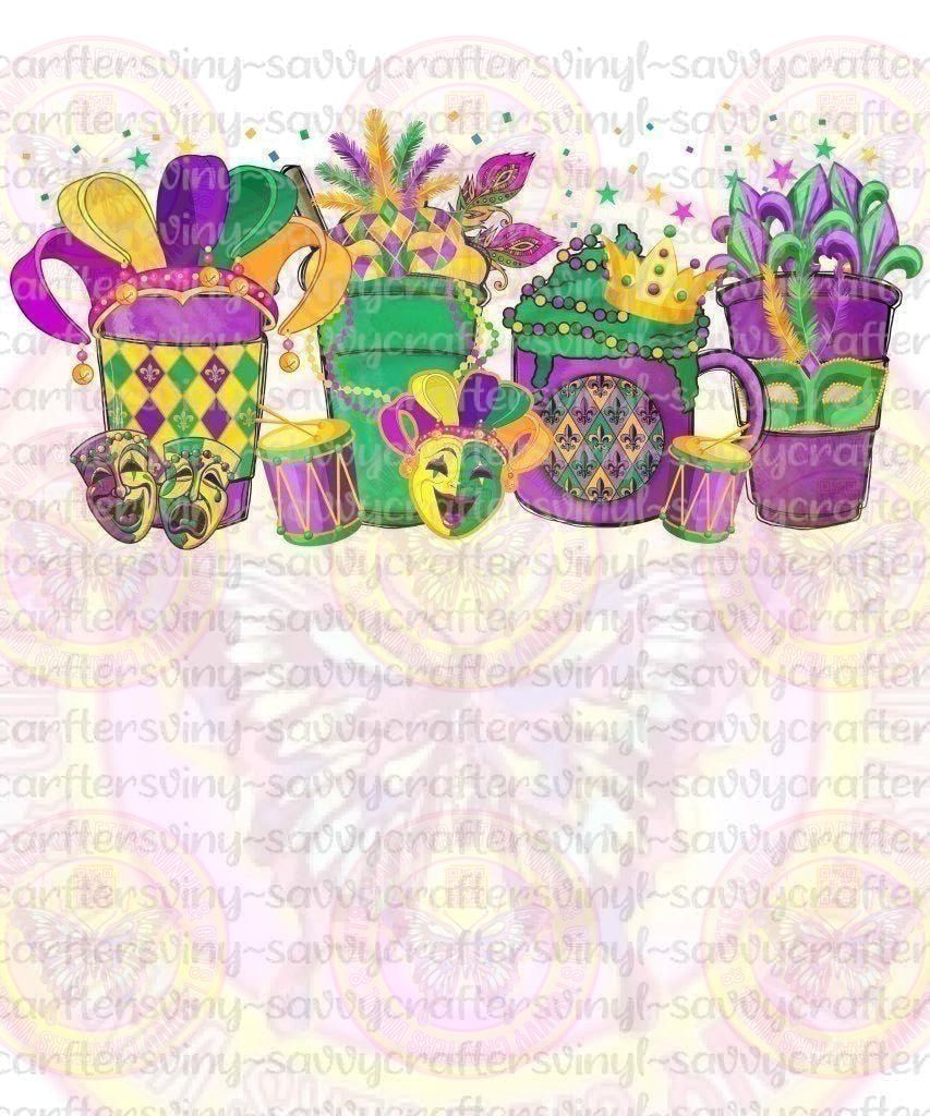 Mardi Gras Party Drinks - Savvy Crafters Vinyl & Gifts