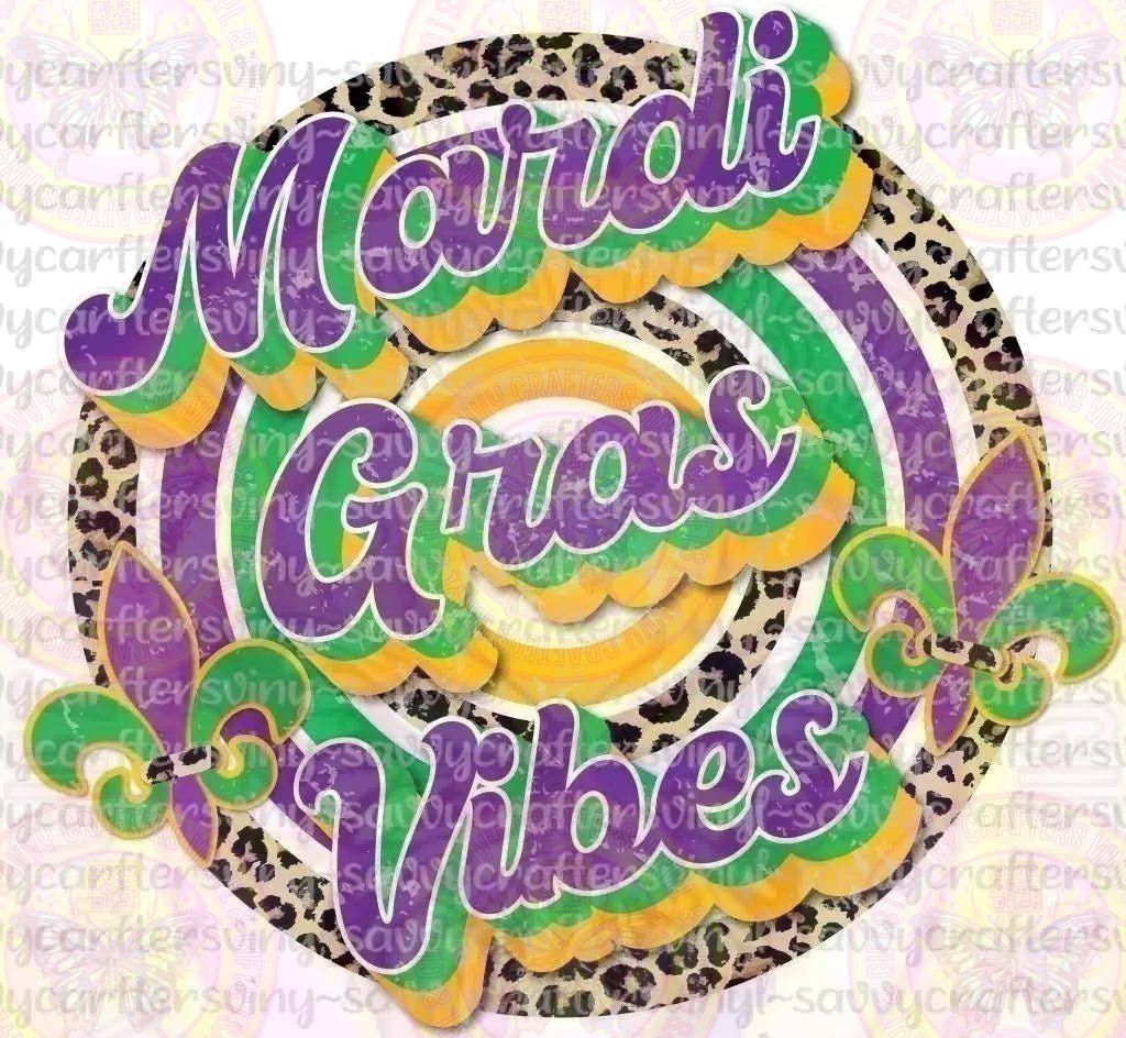 Mardi Gras Vibes Cheetah - Savvy Crafters Vinyl & Gifts