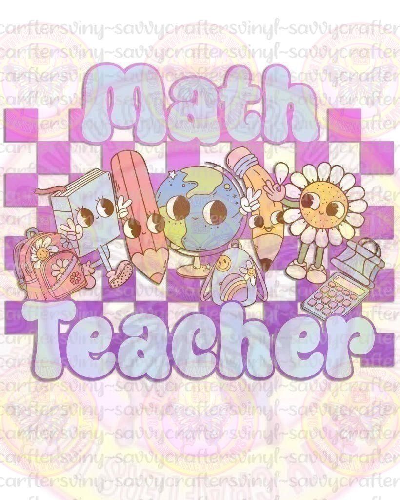 Math Teacher Groovy - Savvy Crafters Vinyl & Gifts