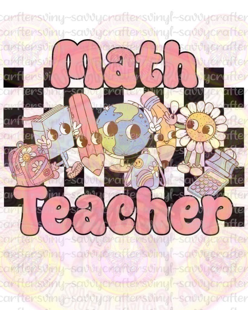Math Teacher Groovy 2 - Savvy Crafters Vinyl & Gifts