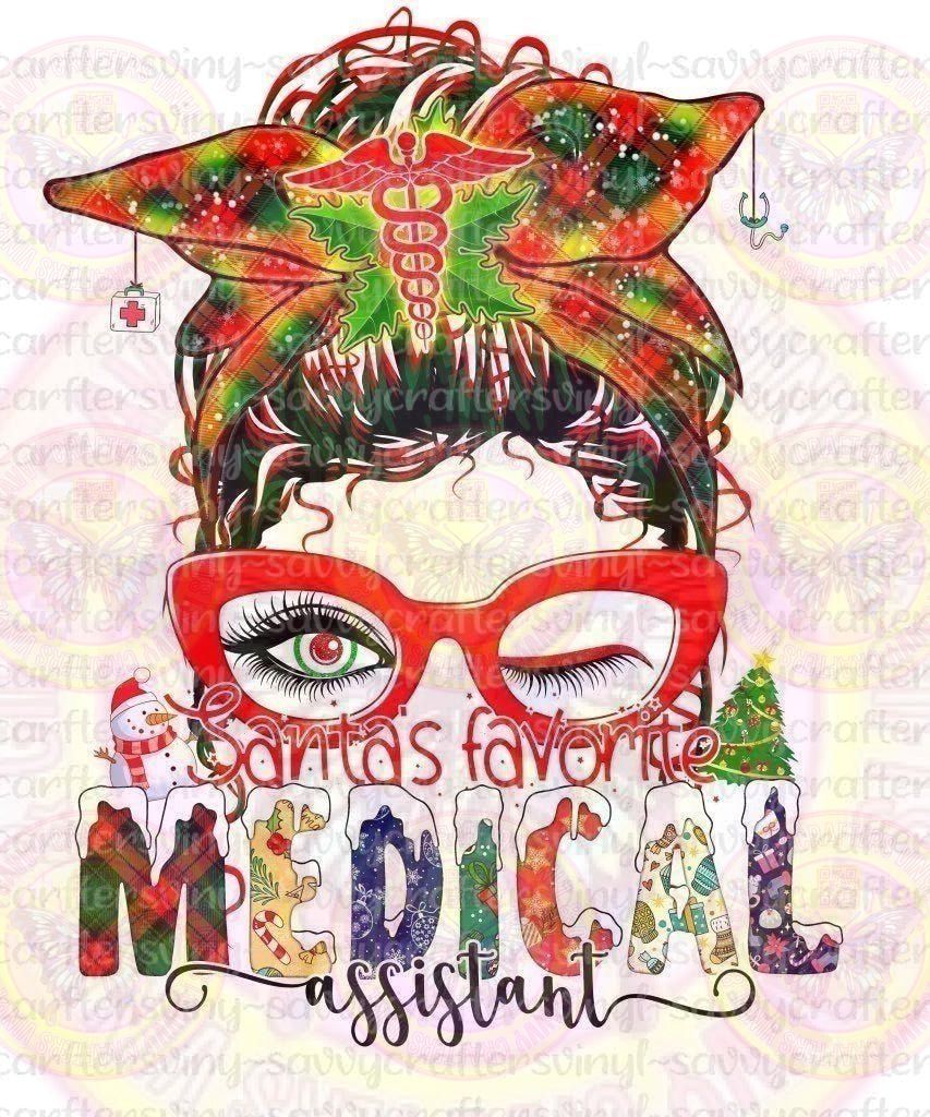 Medical Assistant Bun Head Holiday - Savvy Crafters Vinyl & Gifts
