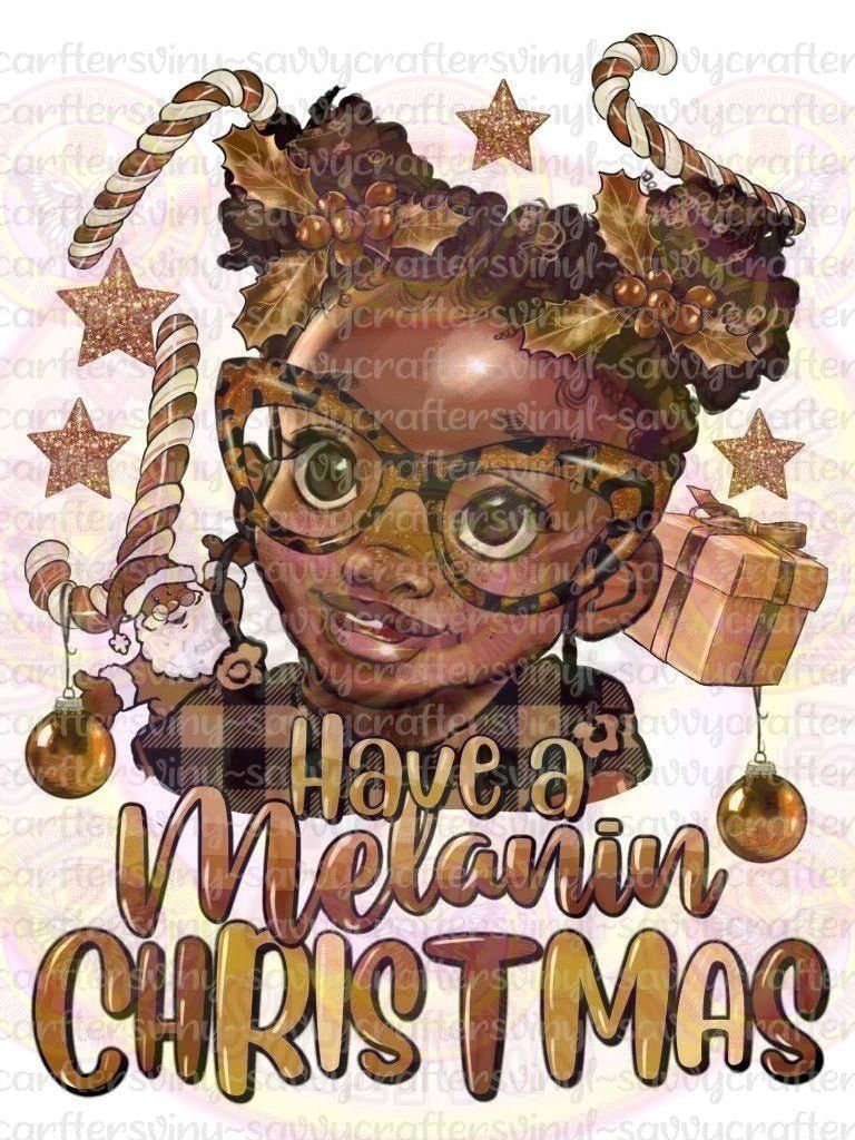 Melanin Christmas Black Little Girl - Savvy Crafters Vinyl & Gifts
