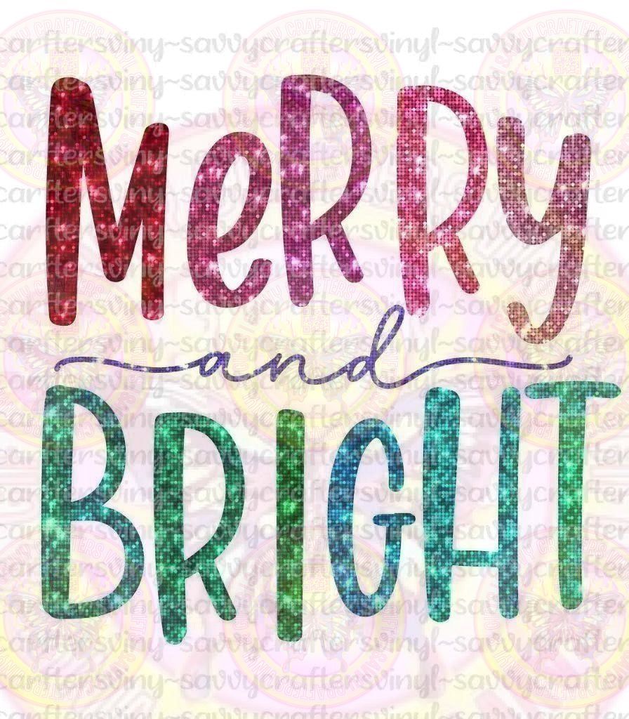 Merry and Bright Faux Glitter - Savvy Crafters Vinyl & Gifts