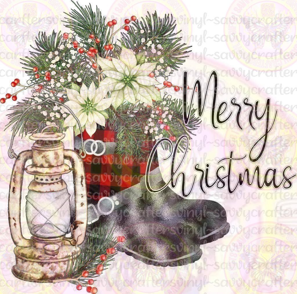 Merry Christmas Boots - Savvy Crafters Vinyl & Gifts