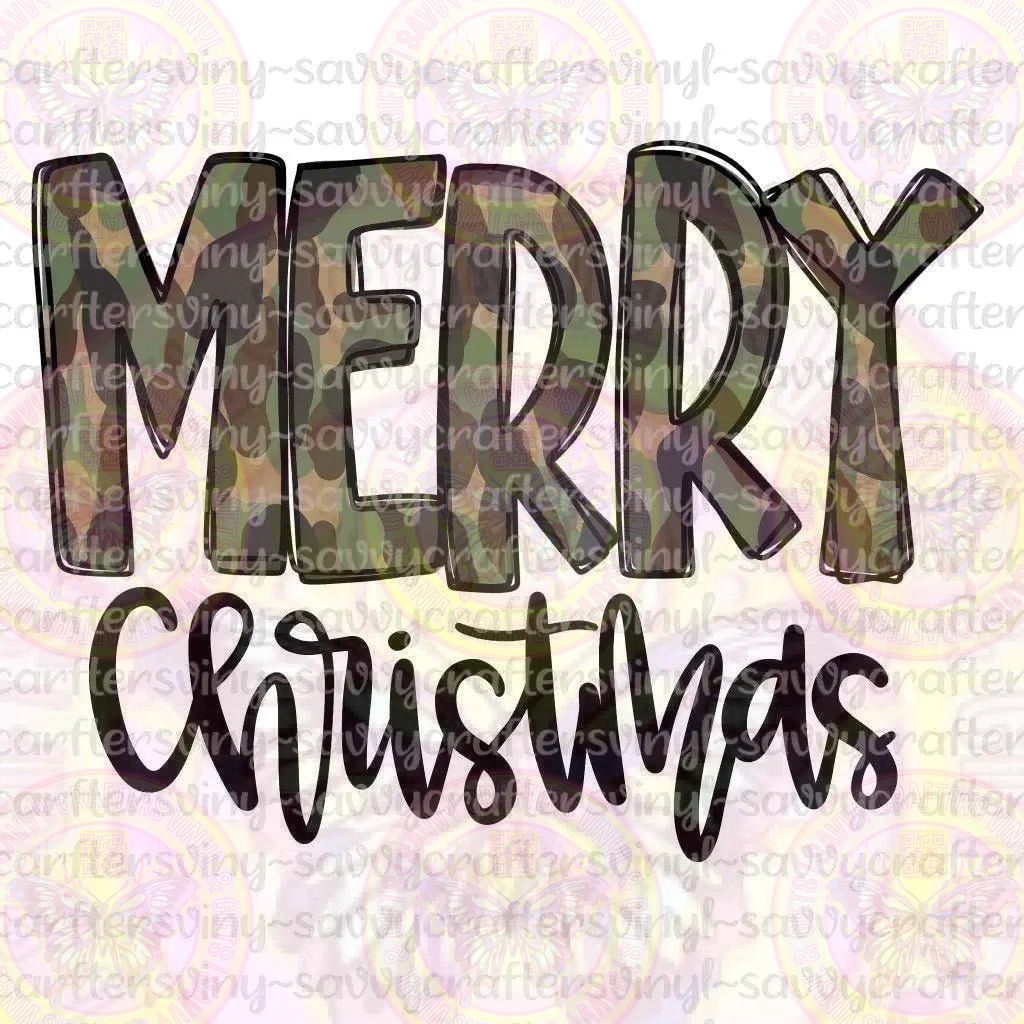 Merry Christmas Camo - Savvy Crafters Vinyl & Gifts