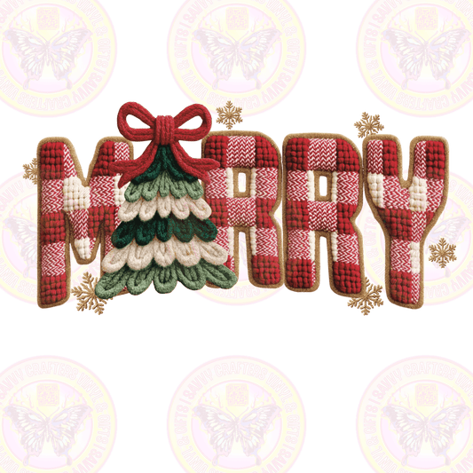 Merry Faux Yarn Christmas Tree - Savvy Crafters Vinyl & Gifts