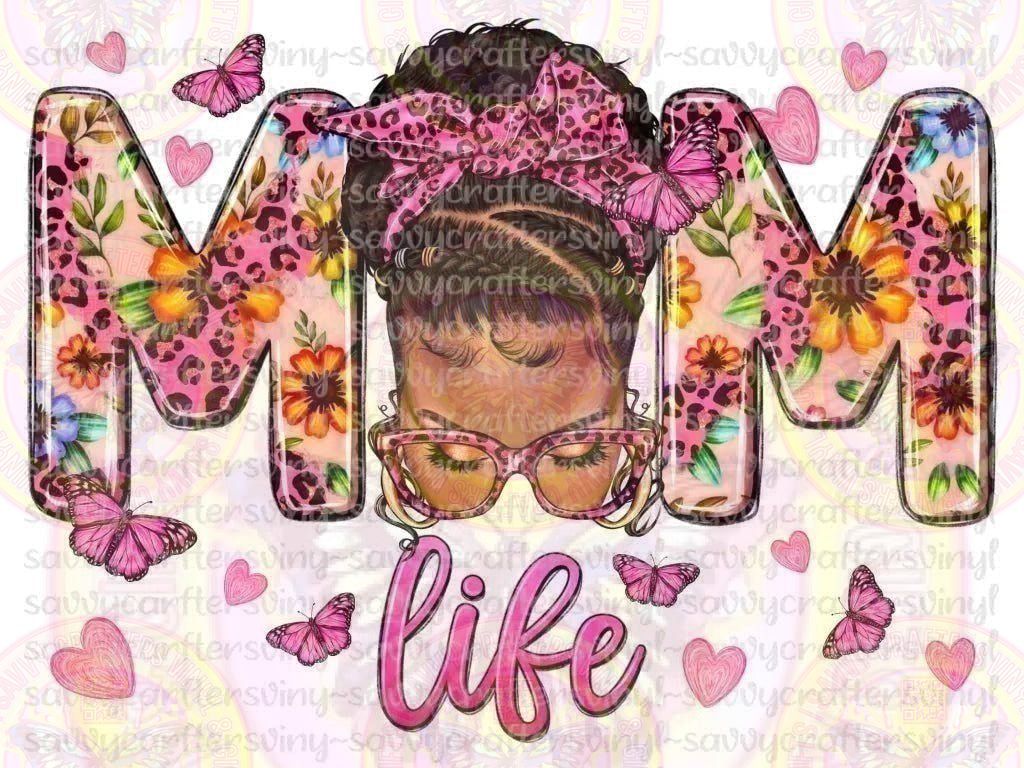 Mom Life Afro Bun - Savvy Crafters Vinyl & Gifts