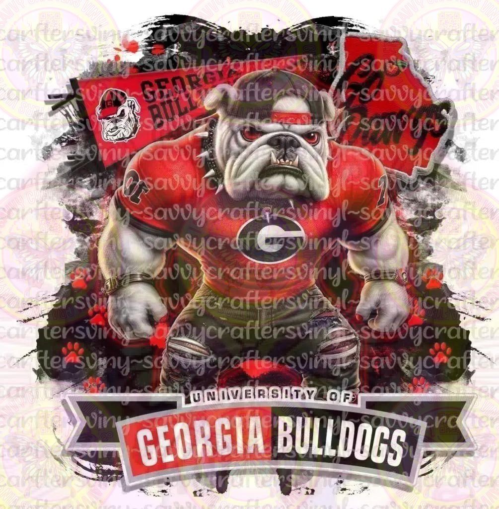 Muscle Georgia Bulldog Pennant - Savvy Crafters Vinyl & Gifts
