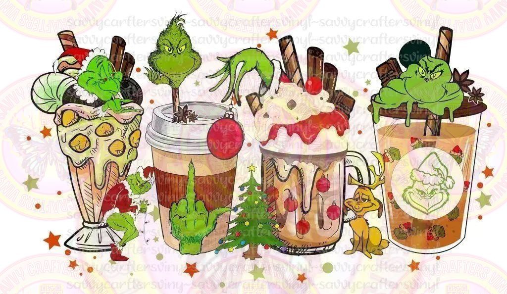 Naughty Grinch Christmas Drinks - Savvy Crafters Vinyl & Gifts