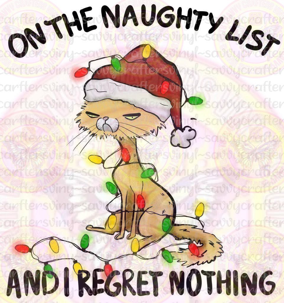 Naughty List Cat - Savvy Crafters Vinyl & Gifts