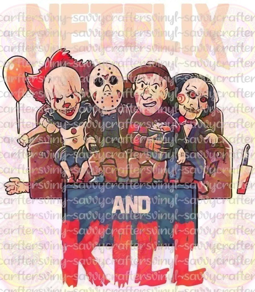Netflix and Kill Cute Horror Icons Movie Night - Savvy Crafters Vinyl & Gifts