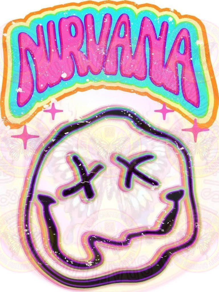 Nirvana with pocket DTF or Sublimation Transfer - Savvy Crafters Vinyl & Gifts
