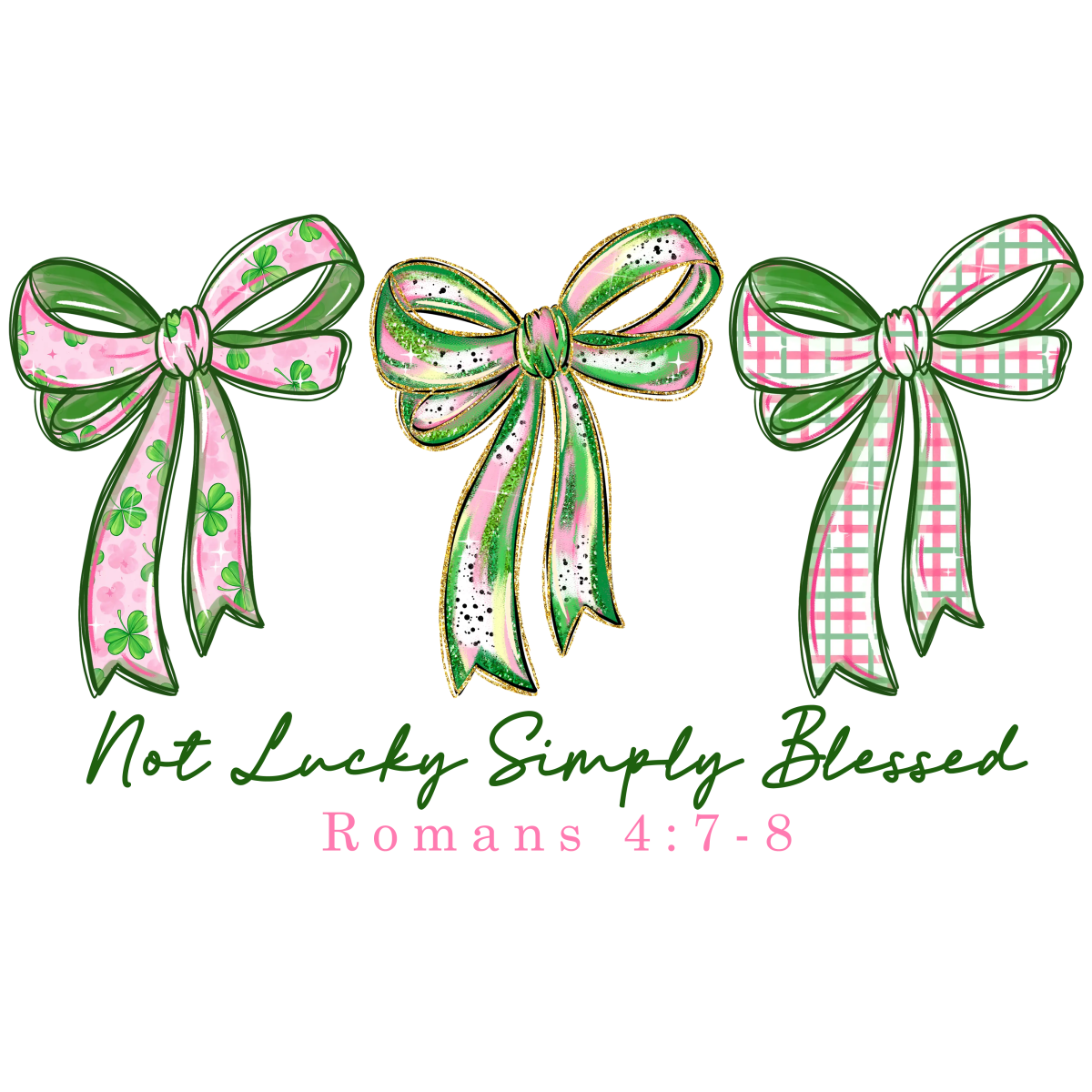 Not Lucky Simply Blessed Bows GP - Savvy Crafters Vinyl & Gifts