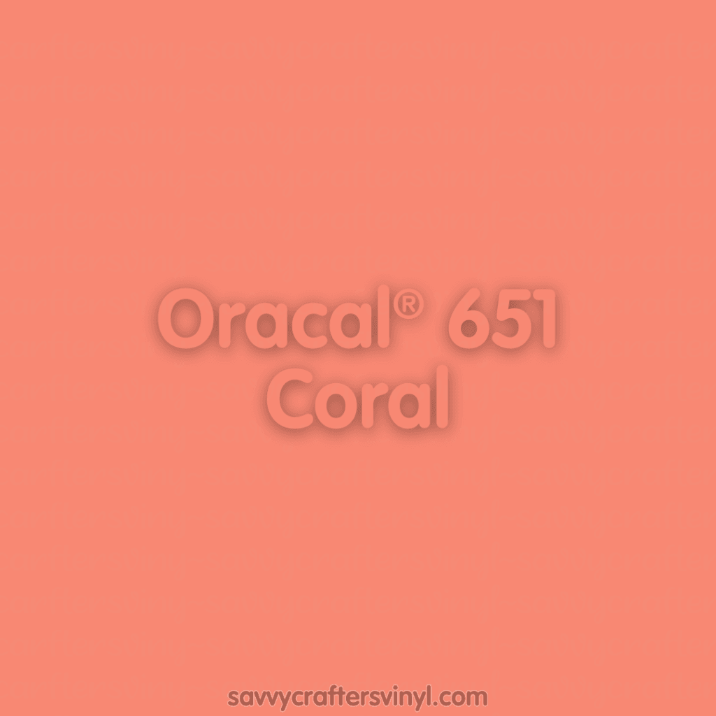 Oracal® 651 | Coral - Savvy Crafters Vinyl & Gifts
