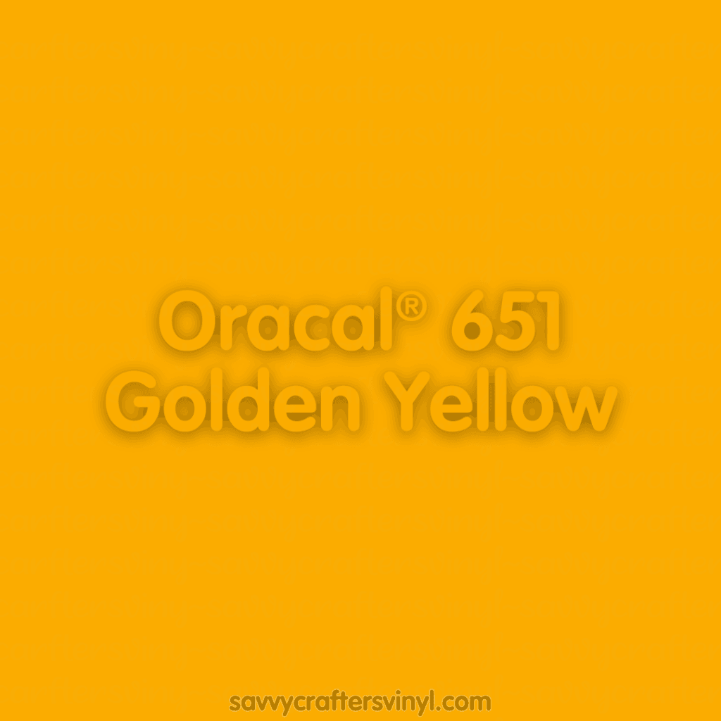 Oracal® 651 | Golden Yellow - Savvy Crafters Vinyl & Gifts