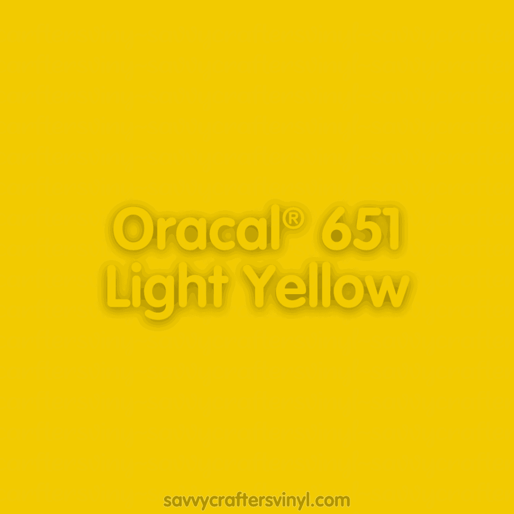 Oracal® 651 | Light Yellow - Savvy Crafters Vinyl & Gifts