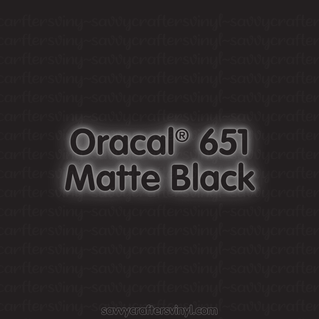 Oracal® 651 | Matte Black - Savvy Crafters Vinyl & Gifts