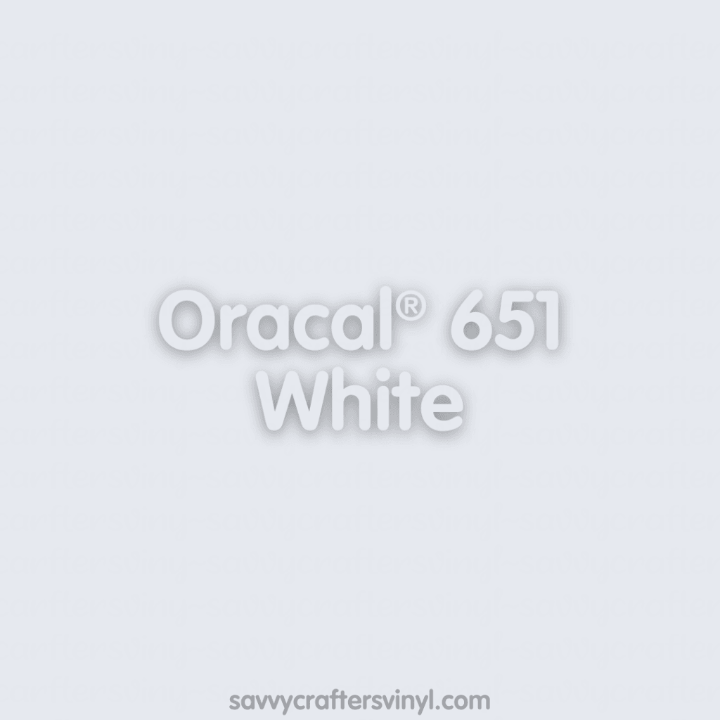 Oracal® 651 | White - Savvy Crafters Vinyl & Gifts