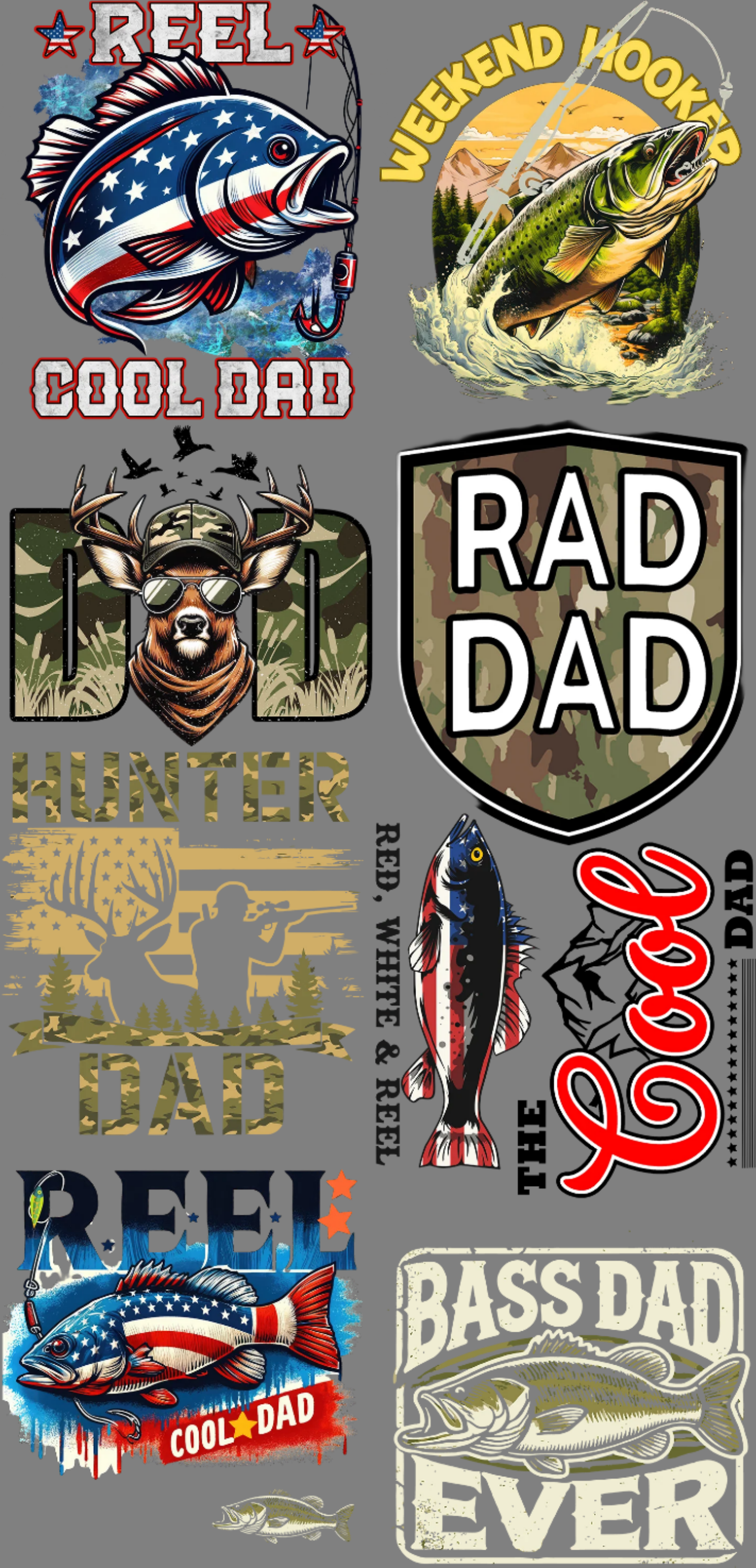 OUTDOOR DAD DTF Transfer Gang Prints - Savvy Crafters Vinyl & Gifts