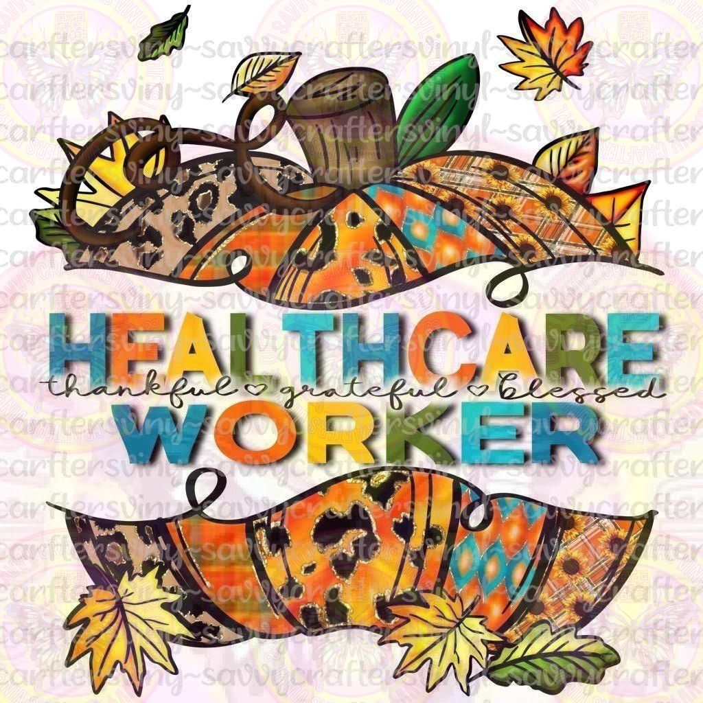 Patchwork Pumpkin Healthcare Worker - Savvy Crafters Vinyl & Gifts