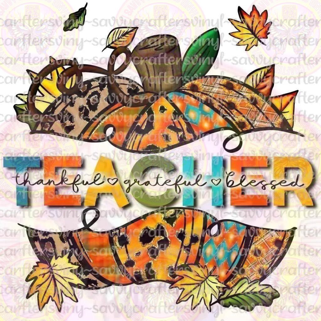Patchwork Pumpkin Teacher - Savvy Crafters Vinyl & Gifts